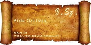Vida Szilvia névjegykártya